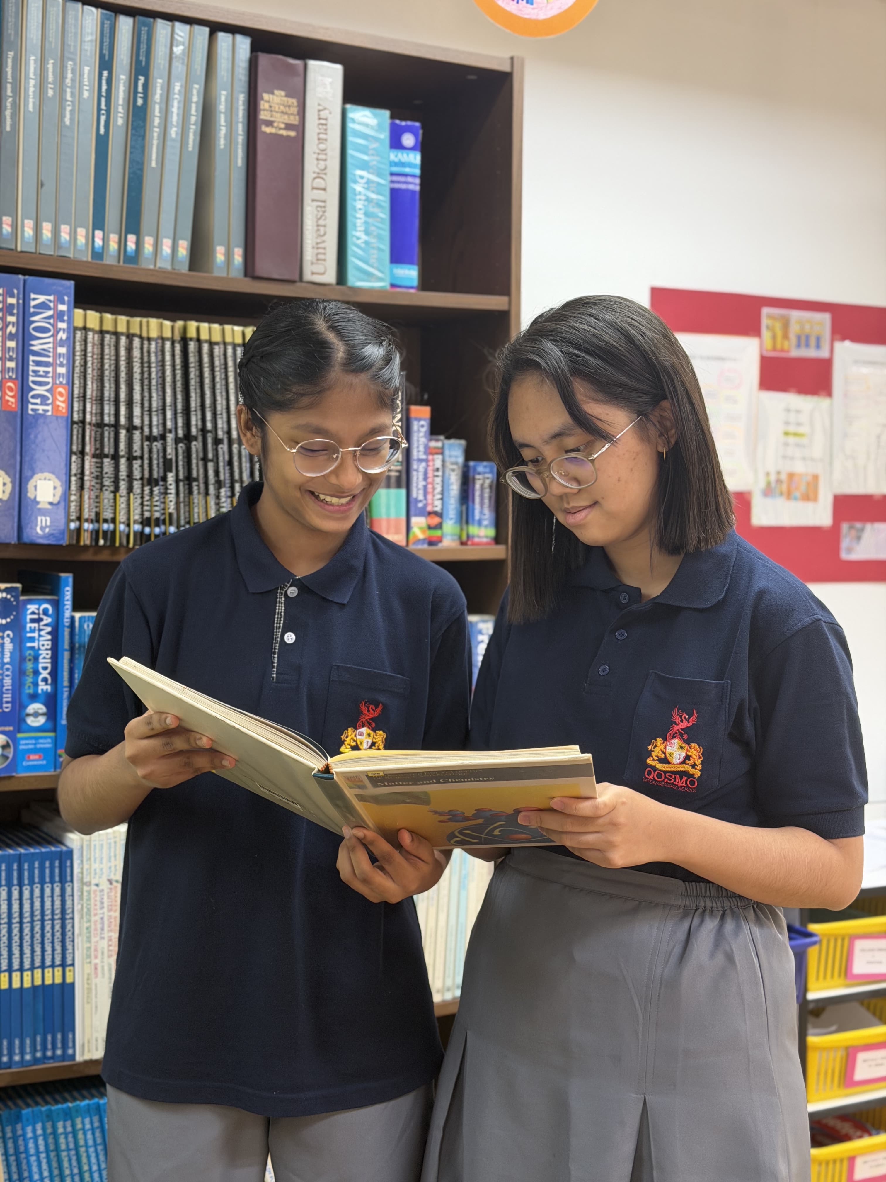 Students participating in campus life at Qosmo.